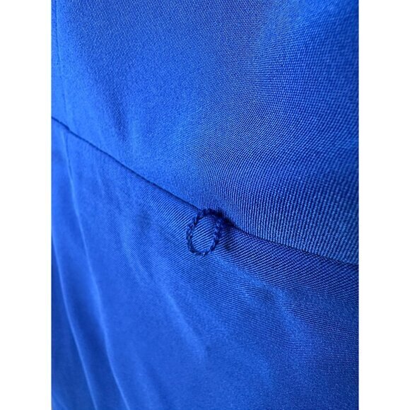 Dressbarn Womens Blue Dress 10 midi dress sleeveless polyester‎ zipper flower - Picture 4 of 9